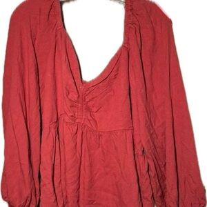 Old Navy Women's Blouse in Deep Red